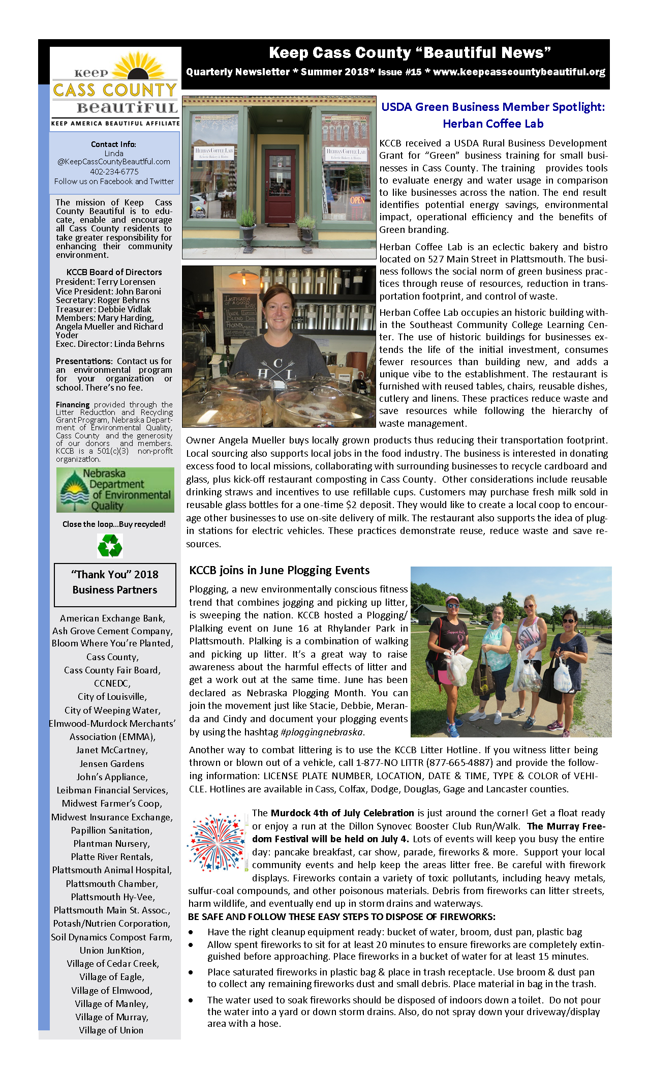 2018 Summer Newsletter