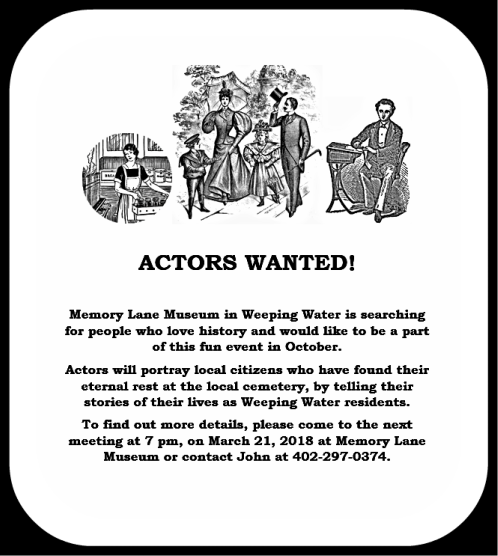 WW Memory Lane ActorsWanted