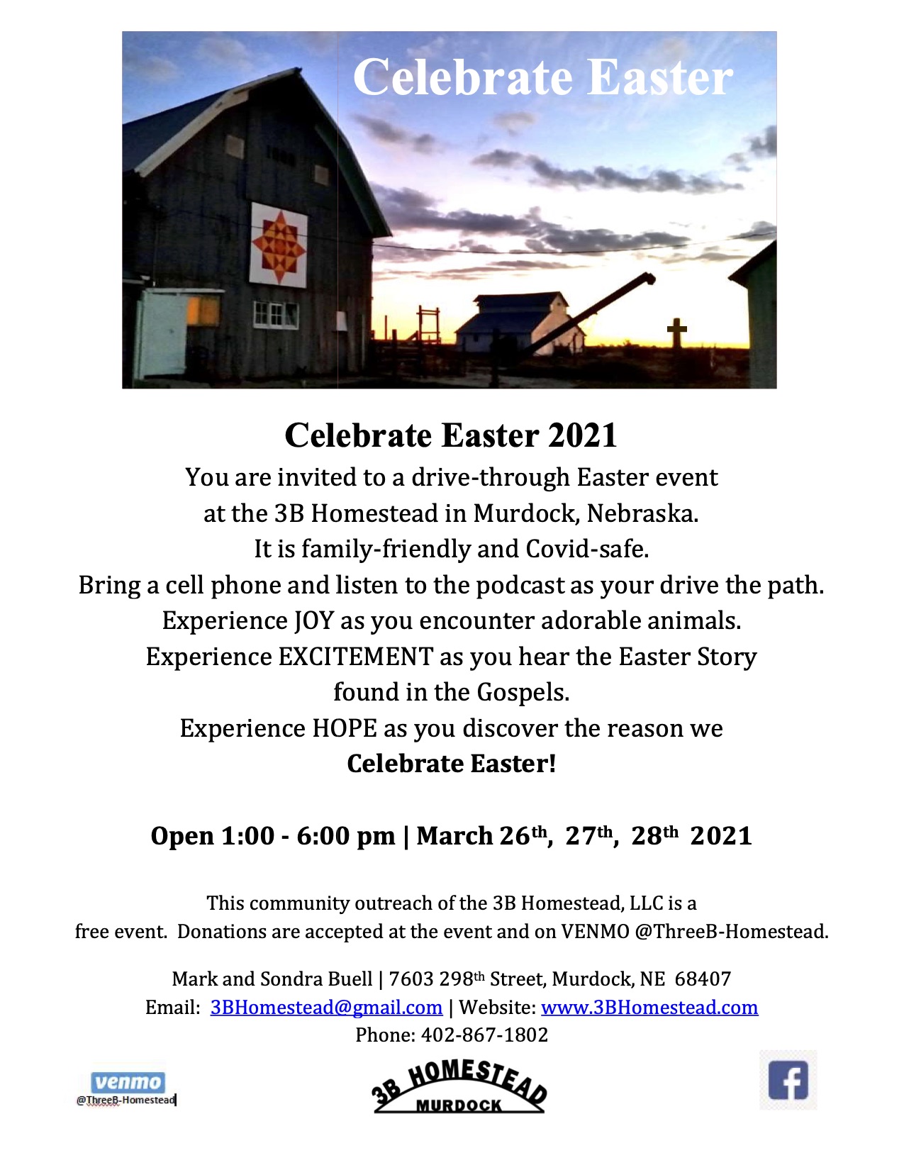 3B Homestead Celebrate Easter 2021
