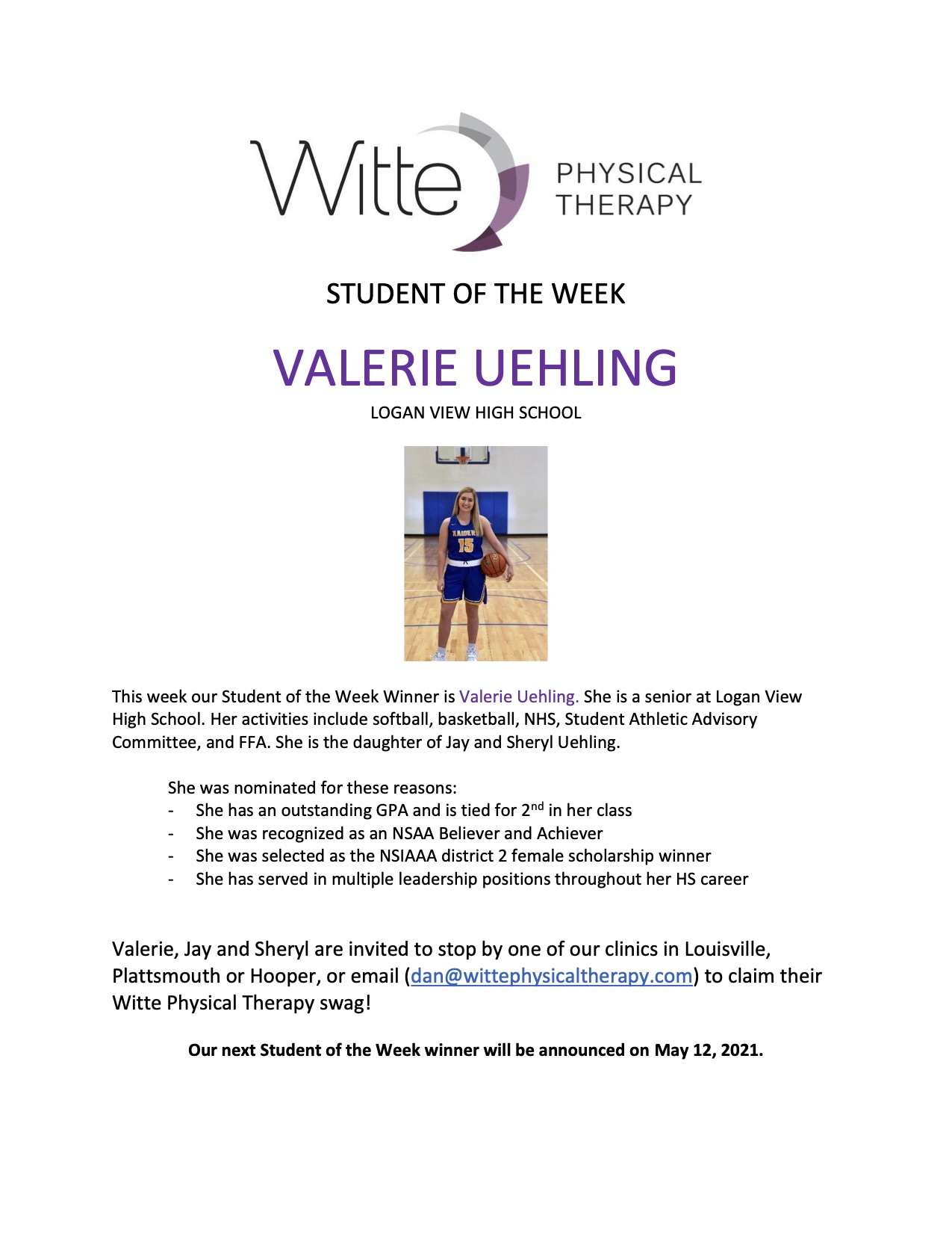 Student of the Week Selection 14