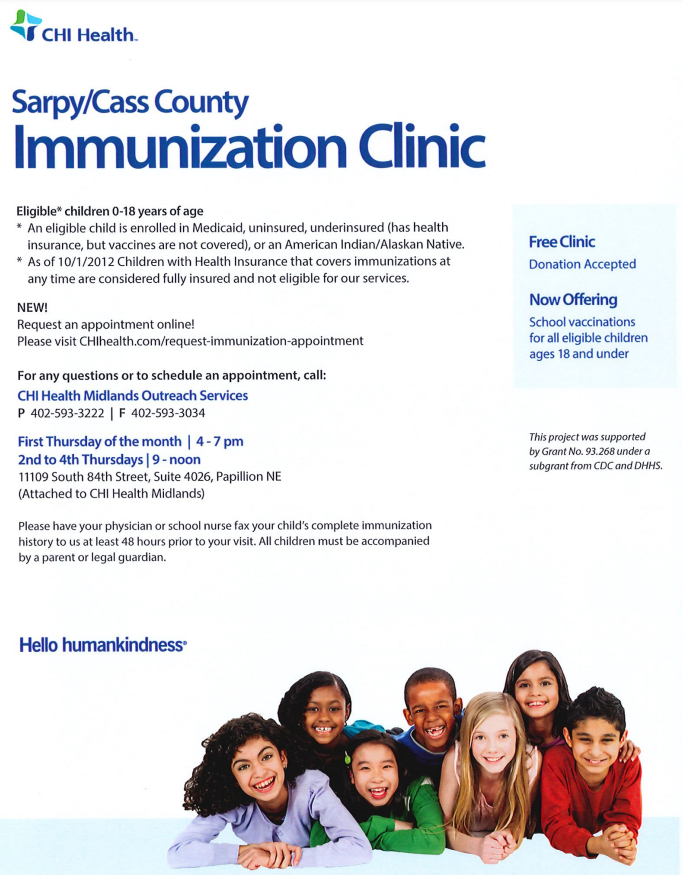 Cass Sarpy immunization Clinic