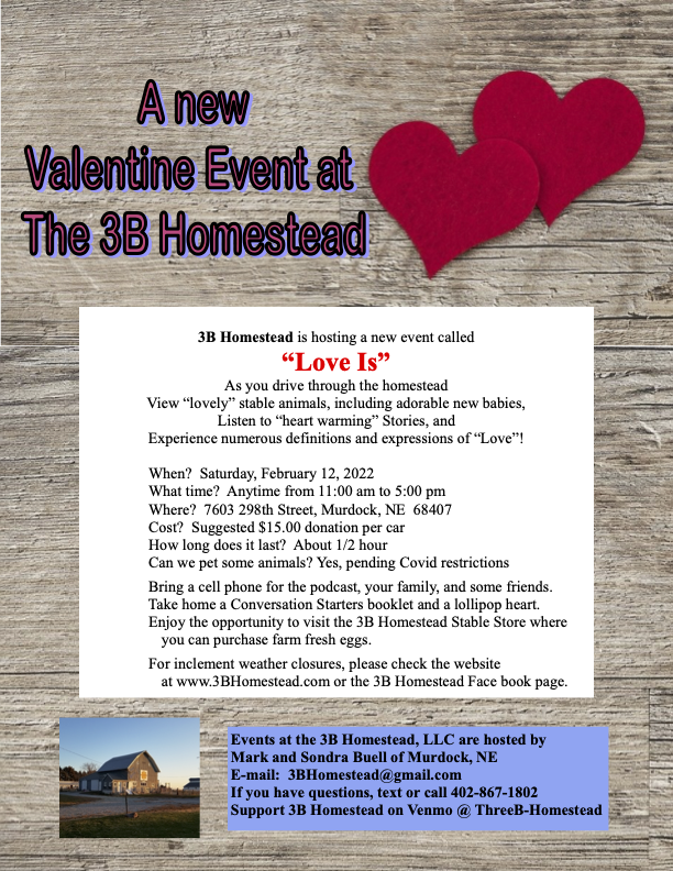 3B Homestead Valentine Event 2.12.2022