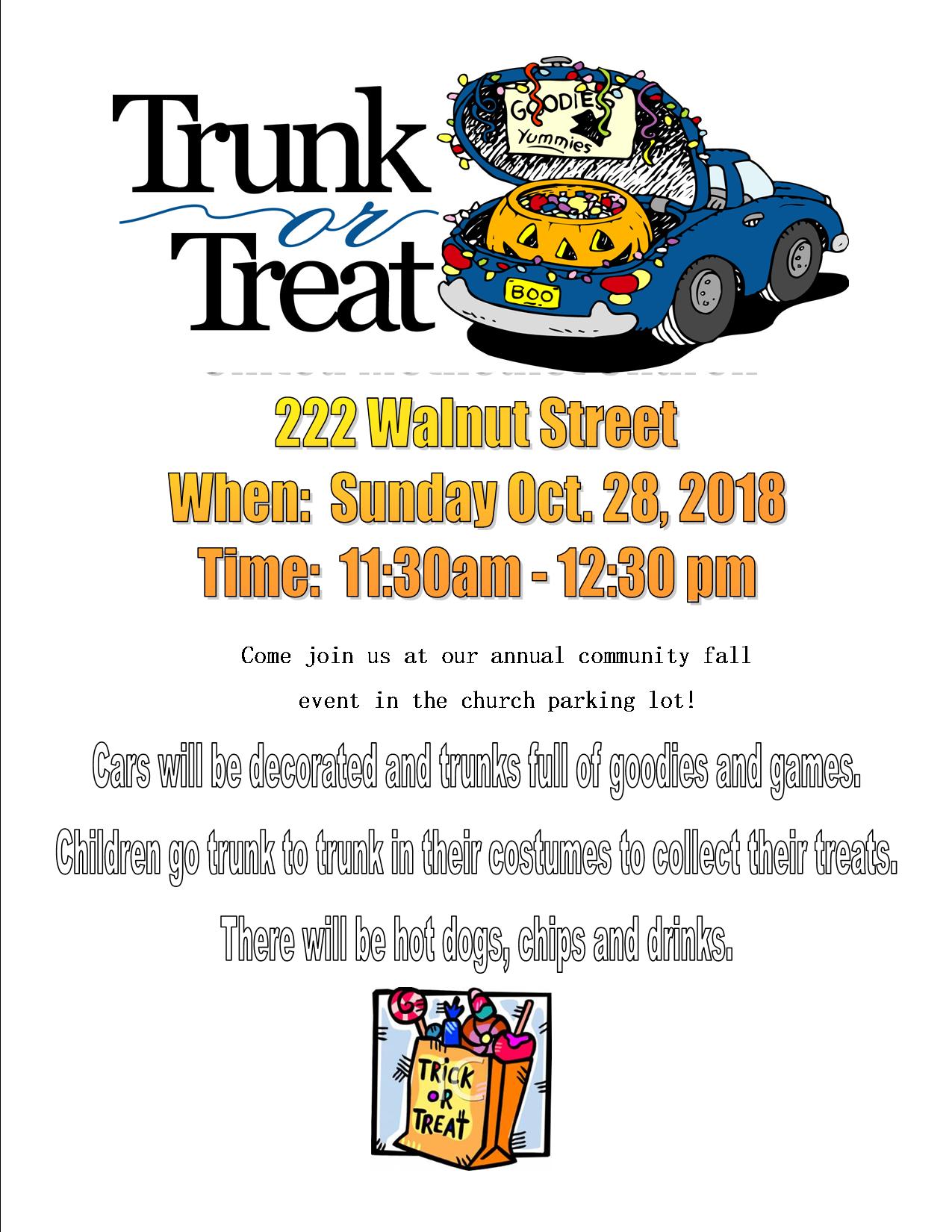 Trunk or treat flyer