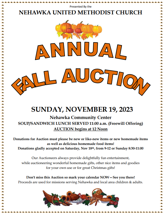Nehawka Fall auction2023