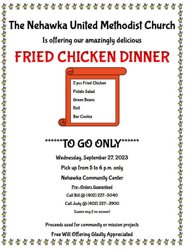 Nehawka chicken to go