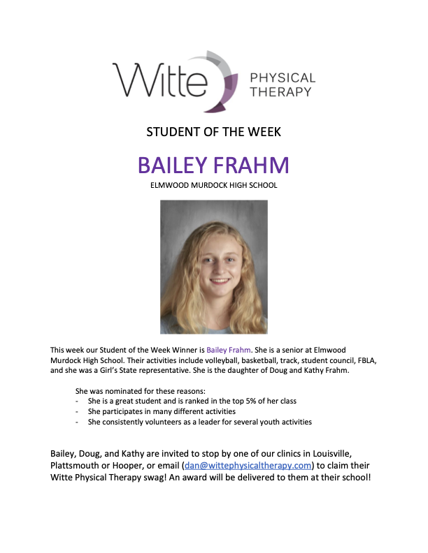 Student of the Week Selection 28