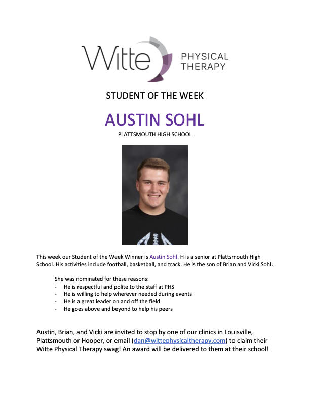 Student of the Week Selection 34