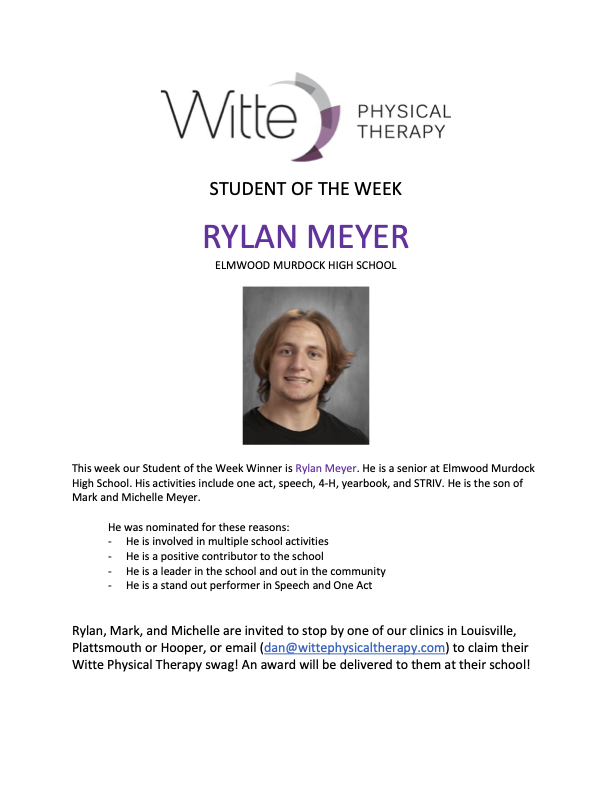 Student of the Week Selection 38